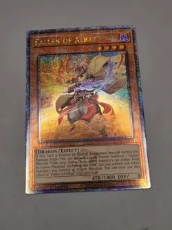 Yu-Gi-Oh! TCG RA04-EN034 Fallen of Albaz Alt Art Quarter Century Secret Rare - Image 2