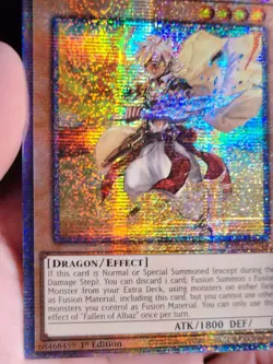Yu-Gi-Oh! TCG RA04-EN034 Fallen of Albaz Alt Art Quarter Century Secret Rare - Image 3