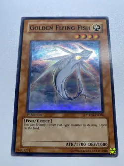 Yugioh GOLDEN FLYING FISH Super Rare 1st Edition PTDN-EN086 HP - Image 1