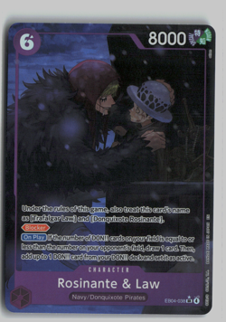 Rosinante & Law EB04-038 SR Alt Art - The Azure Sea's Seven OP14 - One Piece TCG - Image 1