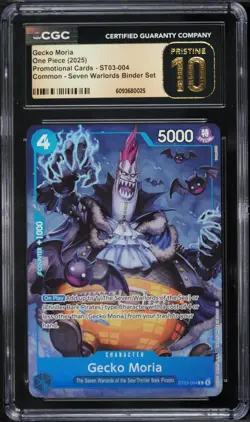 2025 One Piece Promo Seven Warlords Binder Gecko Moria #ST03-004 CGC 10 - Image 1