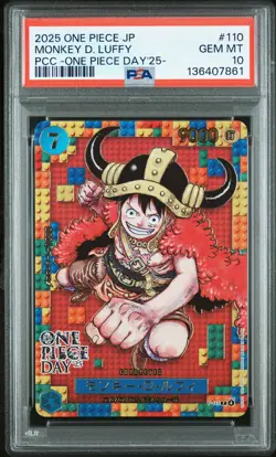2025 ONE PIECE JPN PREMIUM COLLECTION ONE PIECE DAY'25 MONKEY D. LUFFY PSA 10 - Image 1