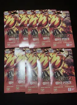 🚛🔥X10 One Piece TCG The Best Vol. 2, PRB-02 Sleeved Booster Packs - Image 1