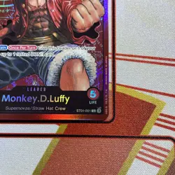 One Piece English Monkey.D.Luffy ST01-001 Leader Foil - Near Mint - Image 3