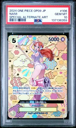 2024 ONE PIECE JPN EMPERORS IN THE NEW WORLD SPECIAL ALT ART#106 NAMI PSA 10 - Image 1