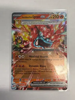 Pokemon Hearthflame Mask Ogerpon ex 040/167 Twilight Masquerade Holo TCG Card - Image 1