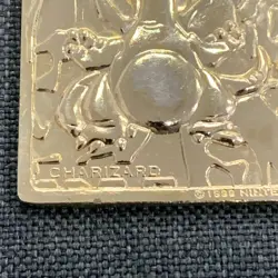 1999 Burger King Pokemon Trading Card 23k Gold Plated Charizard - Image 3