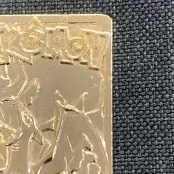 1999 Burger King Pokemon Trading Card 23k Gold Plated Charizard - Image 4