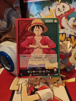 Monkey D. Luffy OP01-003 L ONE PIECE Card ROMANCE DAWN Japanese NM See Pics - Image 1