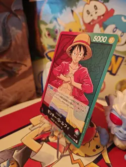 Monkey D. Luffy OP01-003 L ONE PIECE Card ROMANCE DAWN Japanese NM See Pics - Image 4
