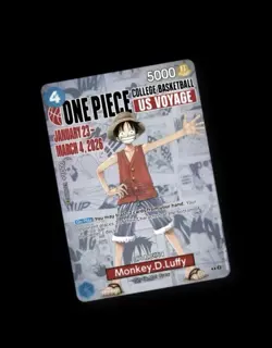 One Piece Monkey.D.Luffy US College Basketball Promo Card PRESALE 2/7 Rutgers - Image 1