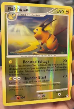 Pokemon TCG Raichu Reverse Holo Card 27/99 Arceus - Image 3