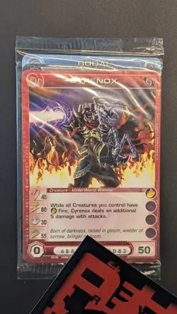 Chaotic Fire And Stone 3 Card Promo Featuring Cyrenox 10/100 Sealed - Image 1