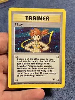 Pokemon TCG Misty Trainer Card Gym Heroes 18/132 Holo Rare - Image 1