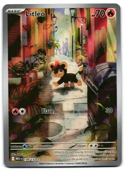 Litleo 139/132 - Mega Evolution Illustration Rare Pokemon TCG - M/LP Card - Image 1