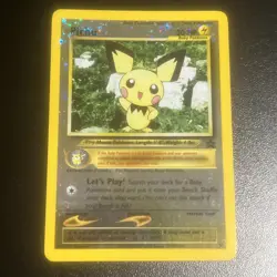Pokemon Pichu TCG Reverse Holo Card 35 WOTC Promo NM Black Star Promo - Image 1