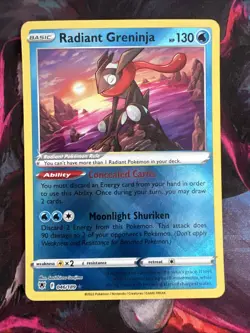 Pokemon TCG Radiant Greninja Astral Radiance Holo Card 046/189 - Image 1