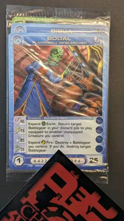Chaotic Fire And Stone 3 Card Promo Featuring Bodal 4/100 Sealed - Image 1