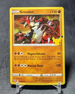 Groudon Rare Holo Celebrations Pokemon TCG Card 017/025 - Image 1