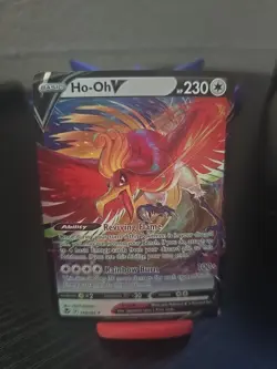 Pokemon TCG Ho-Oh v Silver Tempest Holo Ultra Rare Card 140/195 NM/M Condition - Image 1