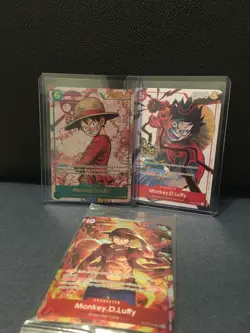 One Piece Trading Card (3 card Lot) LUFFY (includes OP13-118)(SEC), NM - Image 1