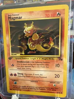 Pokemon TCG Magmar Fossil Card 39/62 Regular 1st Edition Uncommon NM - Image 1