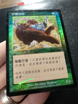 MTG Bull Hippo - Seventh Edition - 7ED - Chinese - Foil - Very Nice! - Image 2
