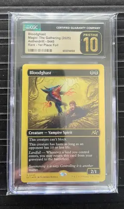Mtg Bloodghast (CGC) 10 Aetherdrift, First Place Rare Foil [2025] - Image 1