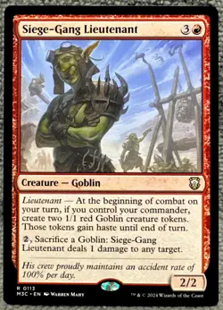 MTG Siege-Gang Lieutenant 0113 Commander: Modern Horizons 3 Regular Rare - Image 1