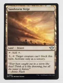 X 1 Sandstorm Verge 263 Outlaws of Thunder Junction MTG Magic The Gathering LP - Image 1