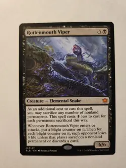 MTG BLB #107 Rottenmouth Viper Bloomburrow Regular - Image 1