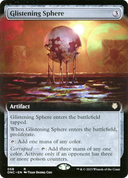 Glistening Sphere (Extended Art) Phyrexia: All Will Be One Commander - Near Mint - Image 1