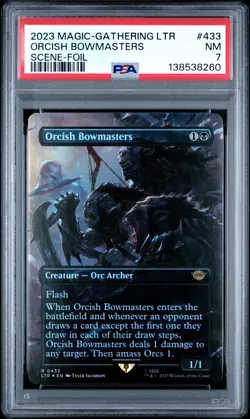 2023 MTG THE LORD OF THE RINGS: TALES OF MIDDLE-EARTH ORCISH BOWMASTERS PSA 7 - Image 1