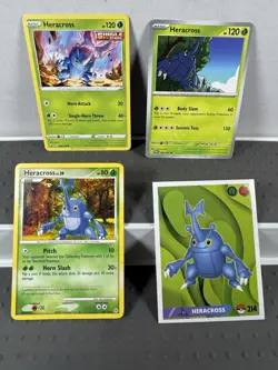 Pokemon Lot of Cards and Stickers All Heracross #214 Heracross Only Lot of 20 - Image 4