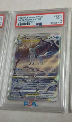 Pokemon Glaceon VSTAR GG40/GG70 PSA 9 Crown Zenith Galarian Gallery - Image 1