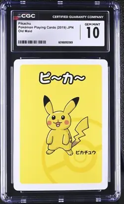 ✨✨ CGC 10 Pikachu Old Maid 2019 Japanese Pokemon Card - Image 1