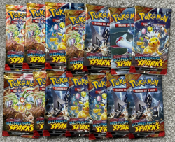 Pokemon Scarlet & Violet Surging Sparks 14 Booster Pack lot Sealed 14x - Image 1