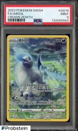 2023 Pokemon SWSH Crown Zenith #GG16 Absol FA PSA 9 MINT - Image 1