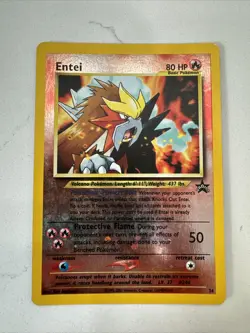 Entei #34 Black Star Promo Reverse Holo Rare Vintage Pokemon Card HP - Image 1