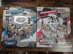 Pokemon TCG Scarlet Violet Pair White Flare And Black Bolt Binder Boxes Sealed - Image 1
