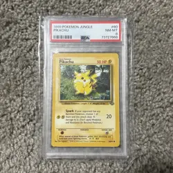 1999 Pokemon Jungle Pikachu #60 Graded PSA 8 NM MINT - Image 1