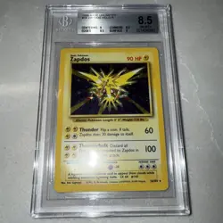 Pokemon Zapdos Base Set Unlimited Holo Rare #16 BGS 8.5 NM-Mint+ (9.0 Subgrade) - Image 2
