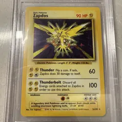Pokemon Zapdos Base Set Unlimited Holo Rare #16 BGS 8.5 NM-Mint+ (9.0 Subgrade) - Image 4