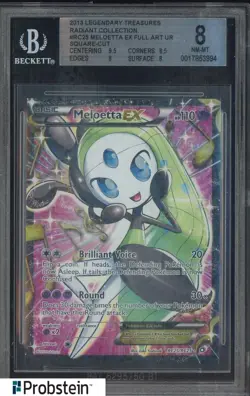 2013 Pokemon Legendary Treasures RC25 Meloetta Ex FA Square Cut Error BGS 8 - Image 1