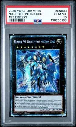 2025 PSA 10 YUGIOH MP25 STARLIGHT RARE NUMBER 90 GALAXY EYES PHOTON LORD 💎 - Image 1