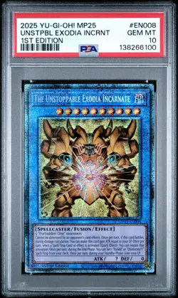 2025 PSA 10 YUGIOH MP25 STARLIGHT RARE THE UNSTOPPABLE EXODIA INCARNATE 💎 - Image 1