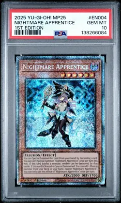 2025 PSA 10 YUGIOH MP25 STARLIGHT RARE NIGHTMARE APPRENTICE 💎 - Image 1