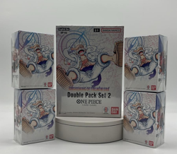 One Piece EN DP-02 Double Pack Set 2 Display Case Sealed w/ 4 Display Packs - Image 1