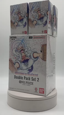 One Piece EN DP-02 Double Pack Set 2 Display Case Sealed w/ 4 Display Packs - Image 2