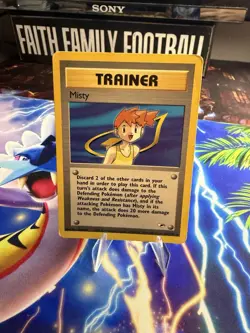 Pokemon TCG Gym Heroes Trainer Misty 102/132 Rare Unlimited Card - Image 1